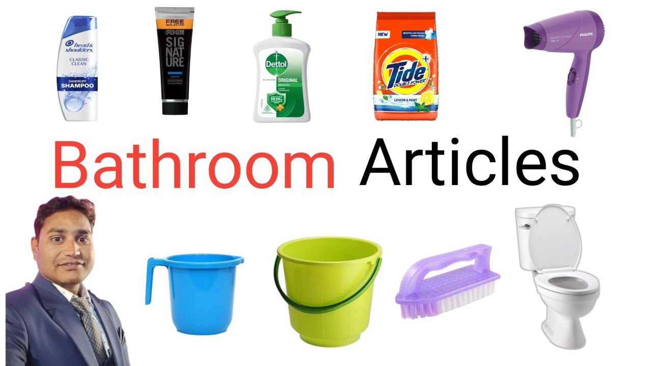 Bathroom item Name in Hindi and English | Bathroom Things | Bathroom Articls | Bathroom Vocabulary