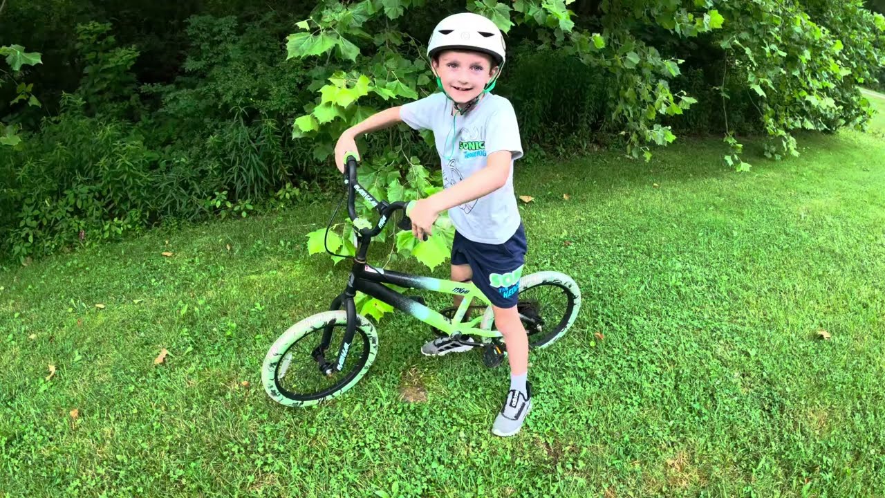 Biking the rail trail in West Virginia.