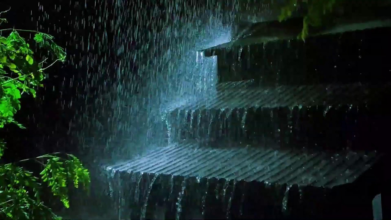 De-stress so you can fall asleep with rain and thunder nearby | HEAVY RAIN