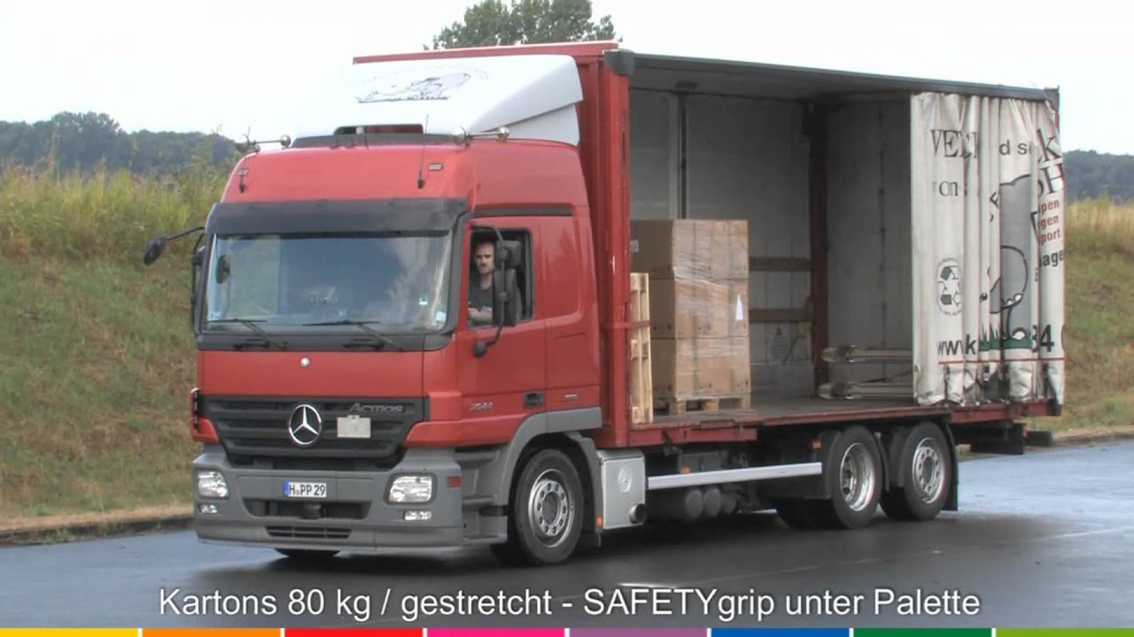 Ladungssicherung mit Antirutschmatten (SAFETYgrip) von MULTi Cargo | www.nordpack.de