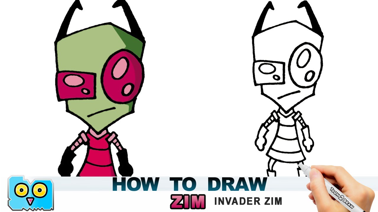 How to draw zim | Invader Zim