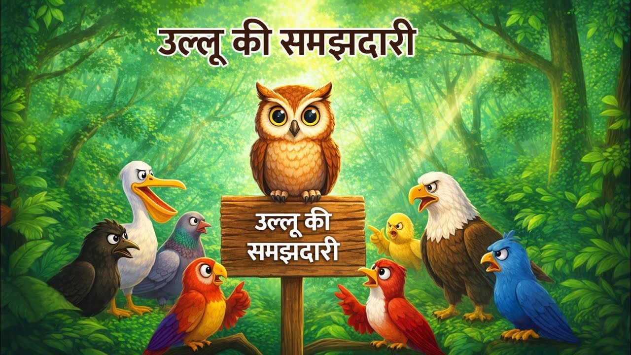 उल्लू की समझदारी | Animation story video