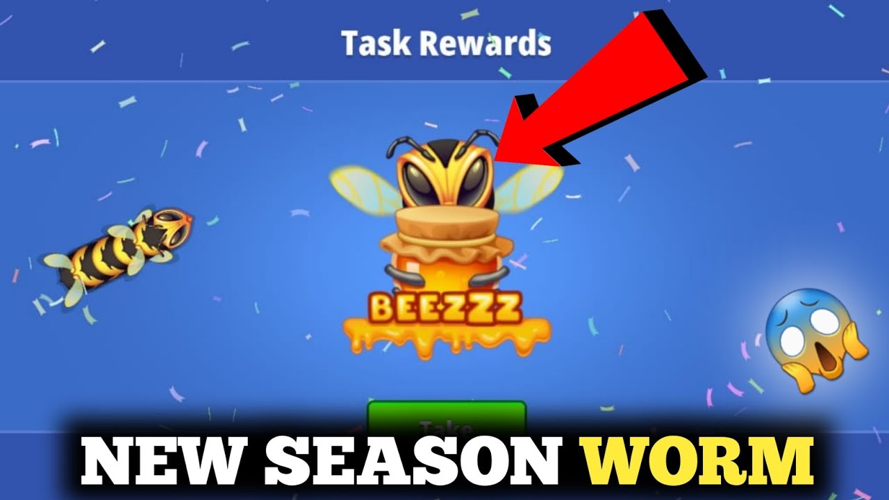 NEW SEASON WORM 😱 in Worm Hunt | Beezzz worm | 45 season reward beezzz worm | Worm Hunt Battle Arena