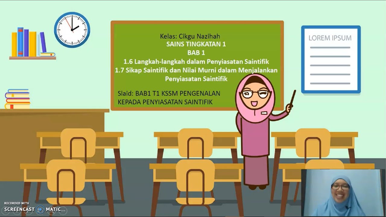 SAINS TING 1 BAB 1 (1.6 Langkah-langkah dalam Penyiasatan Saintifik DAN 1.7 Sikap Saintifik)