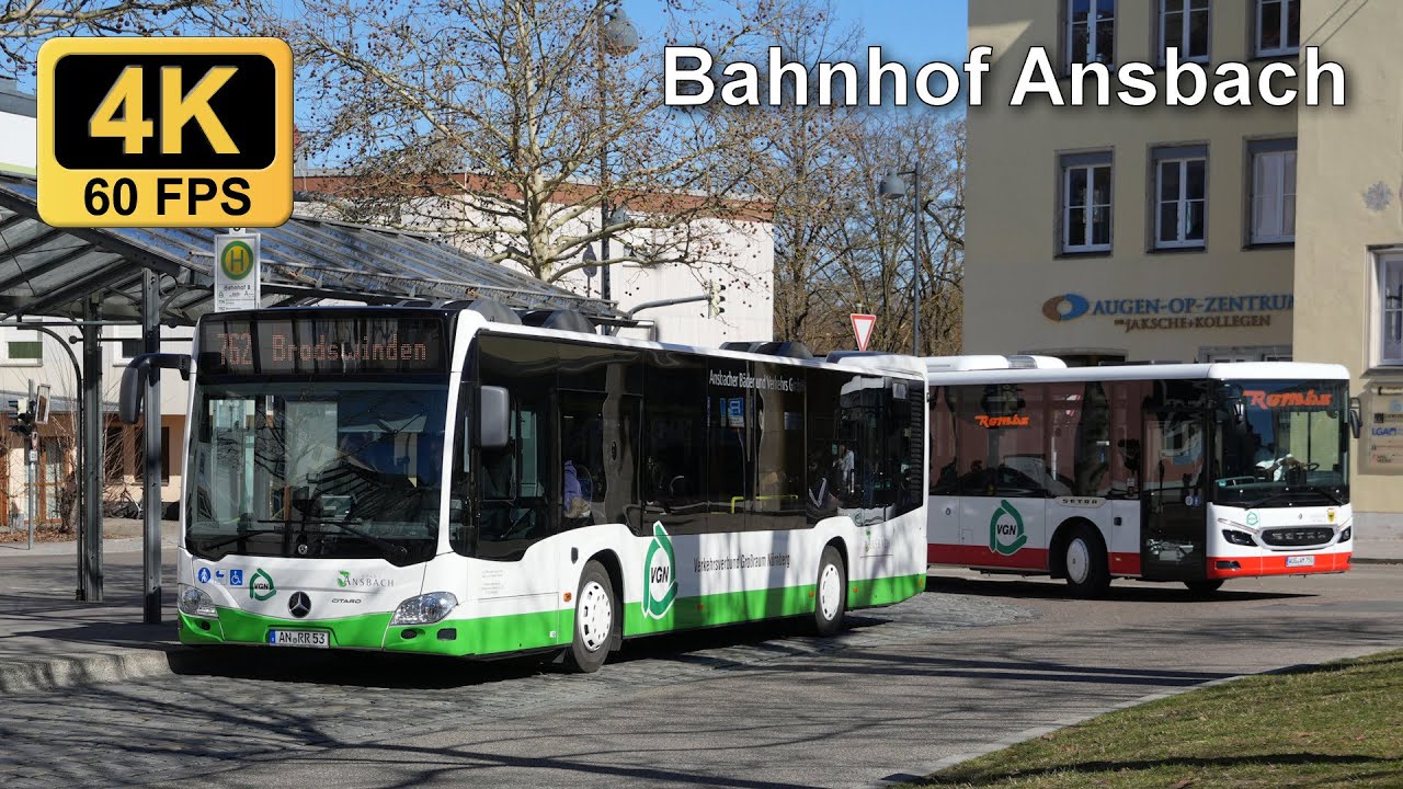 Omnibusse und Züge am Bahnhof Ansbach - Bus- & Trainspotting - 18.03.2025 - Teil 1