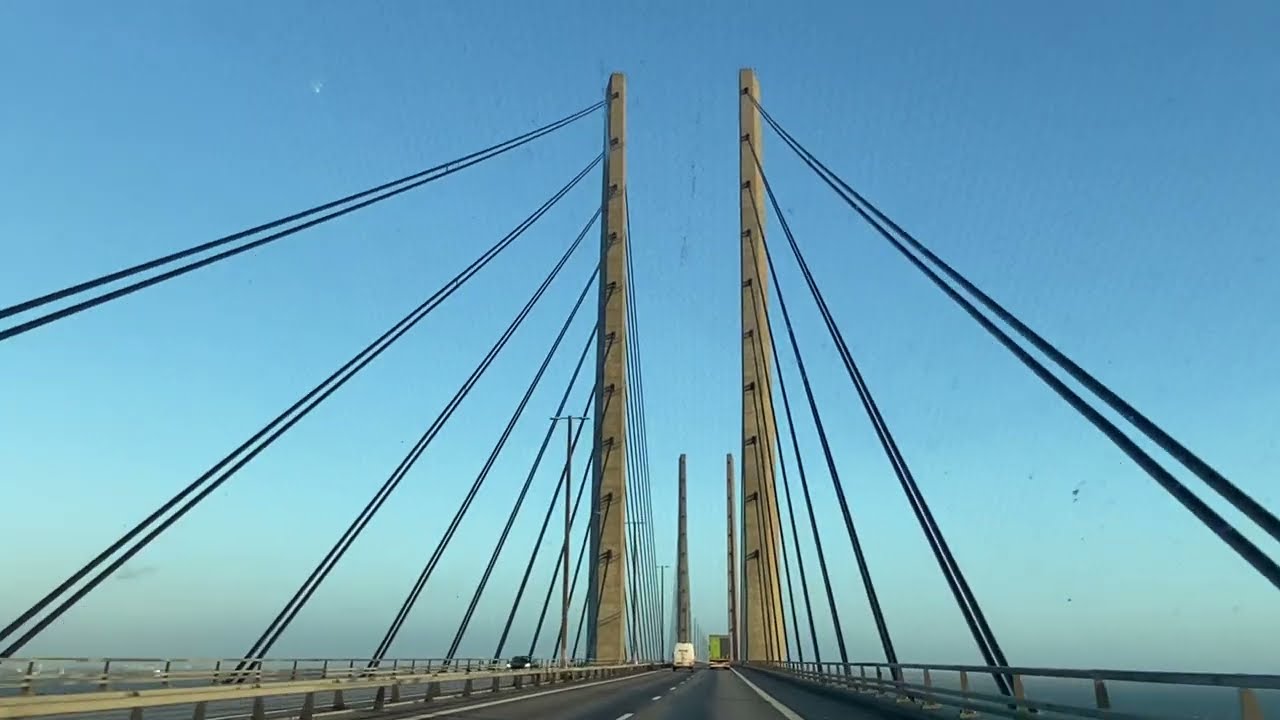The Öresund Bridge between Denmark and Sweden | Øresundsbron | 2024 febr