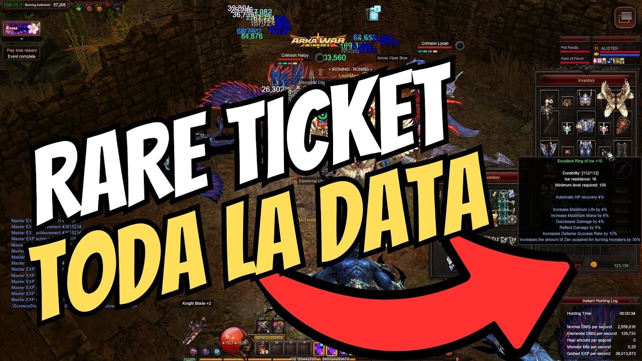 APROVECHÁ EL SISTEMA DE RARE TICKETS PARA ARMARTE LOS MEJORES ITEMS EN MU ONLINE [MTM]