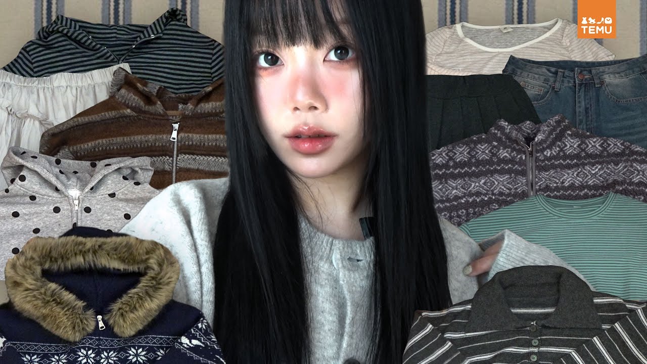 lookbook📦봄맞이 테무깡📦 40만원어치 대성공템 22가지 같이 뜯어요 ♫ •.¸ ♪ ( 꼭 사야할 스커트팬츠‧여리핏 상의 잔뜩‧정리템‧개강룩 )