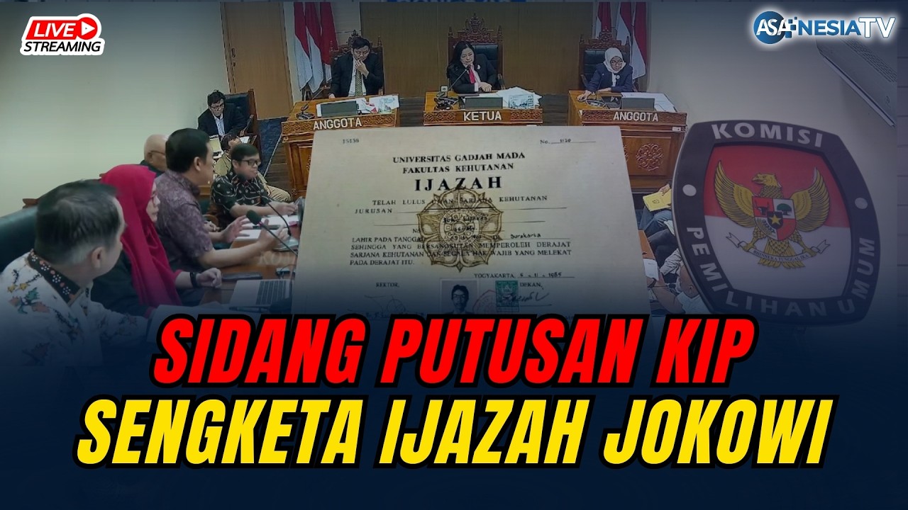 🔴LIVE | Sidang Putusan KIP Ijazah Jokowi. BONJOWI VS KPU Surakarta, KPU RI & KPU Jakarta
