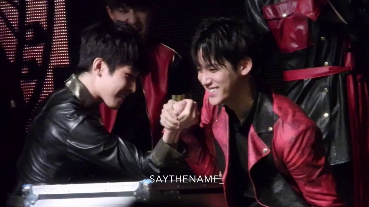160904 세븐틴 홍콩 팬미팅 팔씨름 민규 vs 원우, 승관, 호시, 디노, 정한