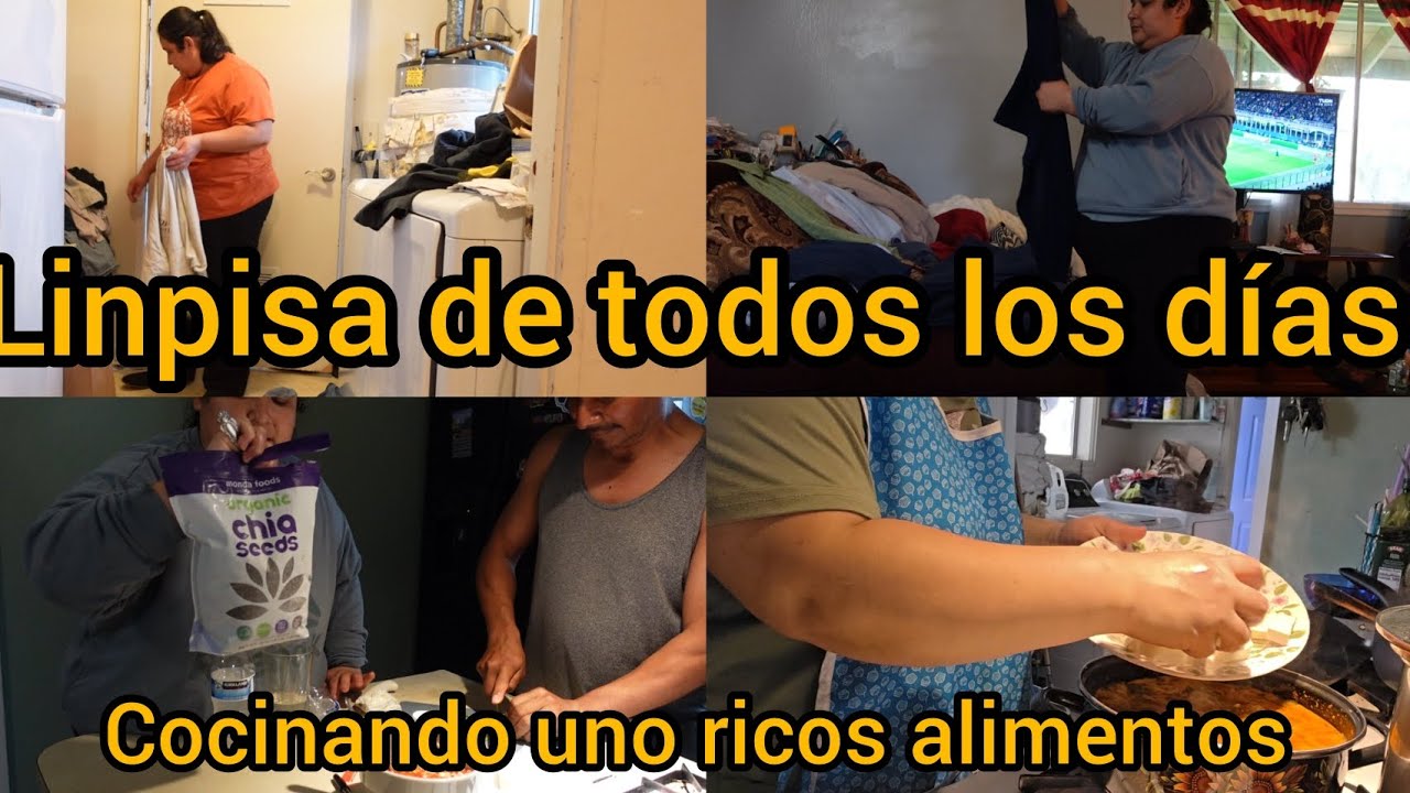 ¿Cocinando una rica comida y haciendo la rutina de todos los días