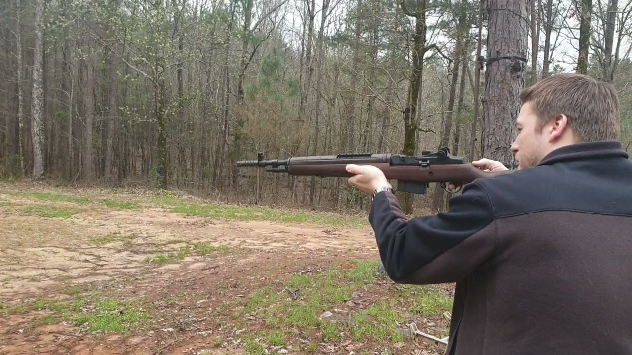 Cody shooting the Springfield Armory M1A Scout Squad Rifle