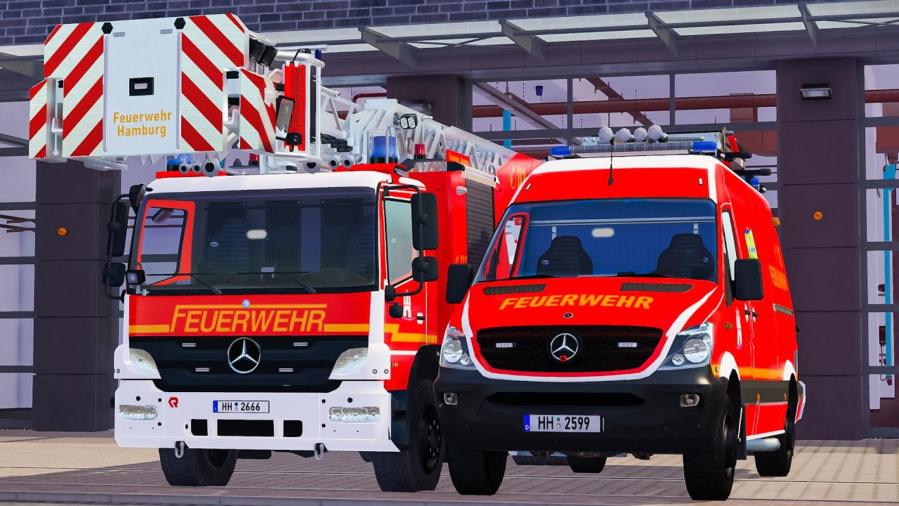 Emergency Call 112 - Hamburg New Pack Firefighter and Fire Brigade Truck Responding! 4K