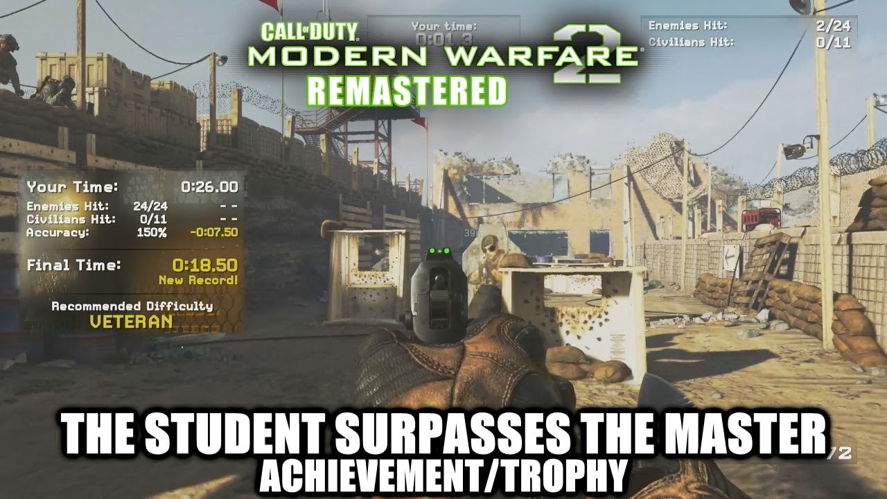 Call of Duty Modern Warfare 2 Remastered - The Student Surpasses the Master Achievement/Trophy Guide