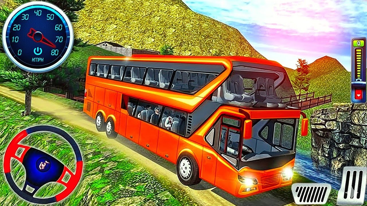 Real Uphill Bus Driving Simulator - Mountain Uphill Bus Driving 3D - Android GamePlay 
