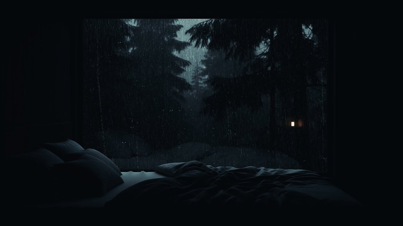 Soft Rain Sounds for Sleeping | Calm Night Window Rain