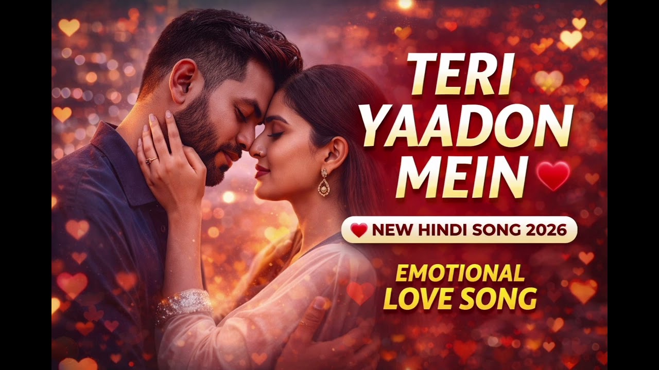 Teri Yaadon Mein ❤️ New Hindi Song 2026 | Emotional Love Song | Bollywood Style Song