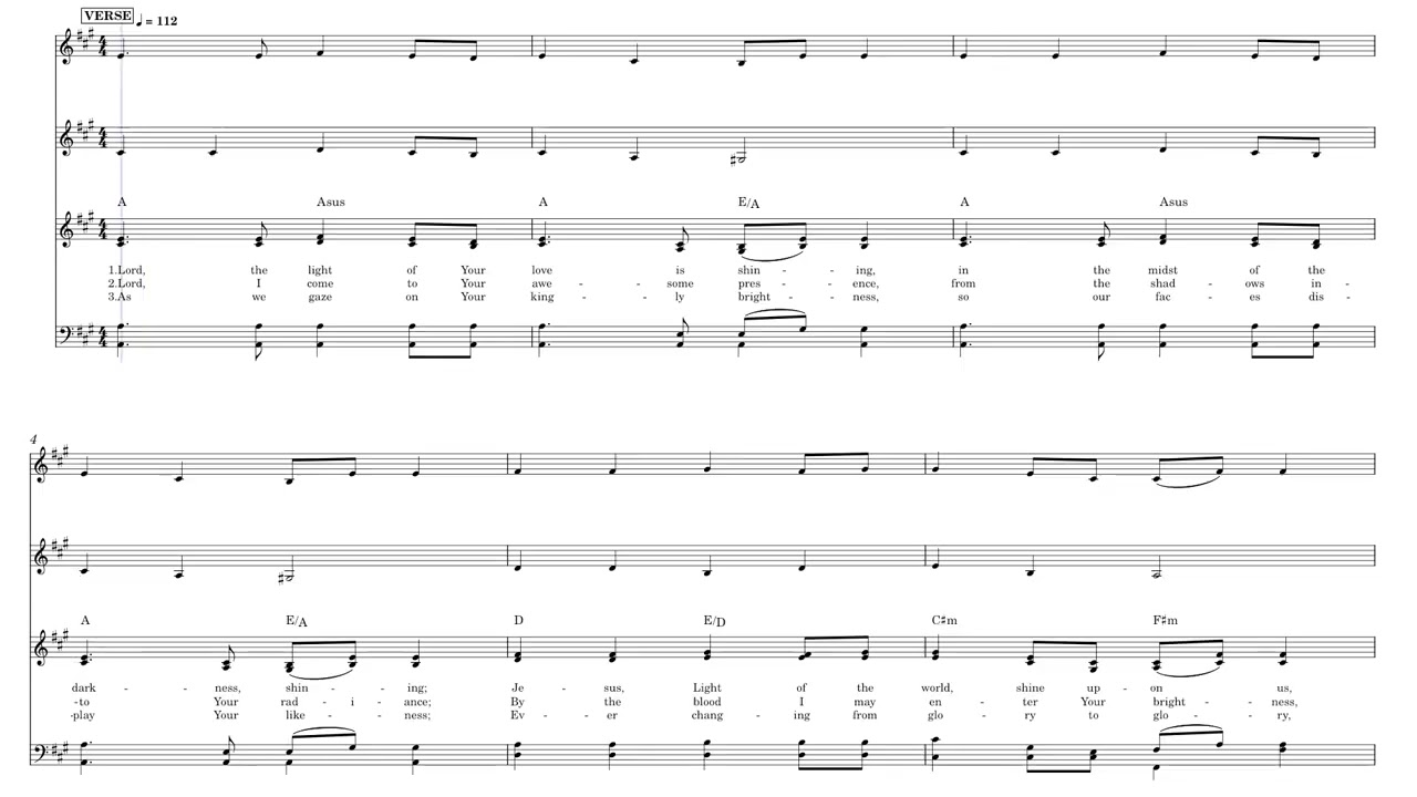 Shine Jesus Shine – Graham Kendrick; arr. by Laurel Filzen Etzel