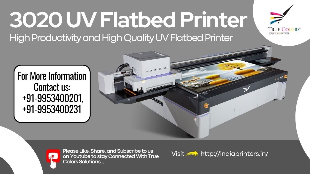 UV Flatbed Printing Machine...True Colors UV Printing Machine. F-3020 UV Flatbed Printer #uv #print