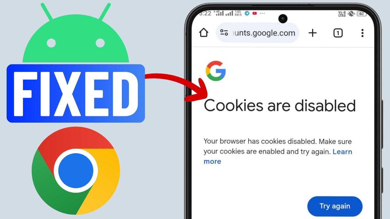 Как исправить ошибку «Файлы cookie отключены» в Google Chrome для Android