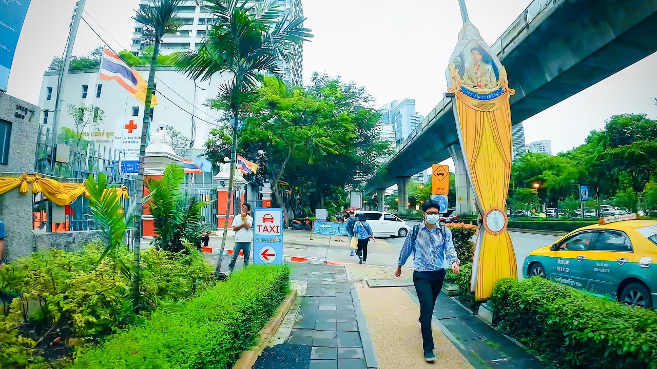 [4K] Walk to Central World - Ratchadamri Road Bangkok Thailand Walking Tour (ถนนราชดำริ)