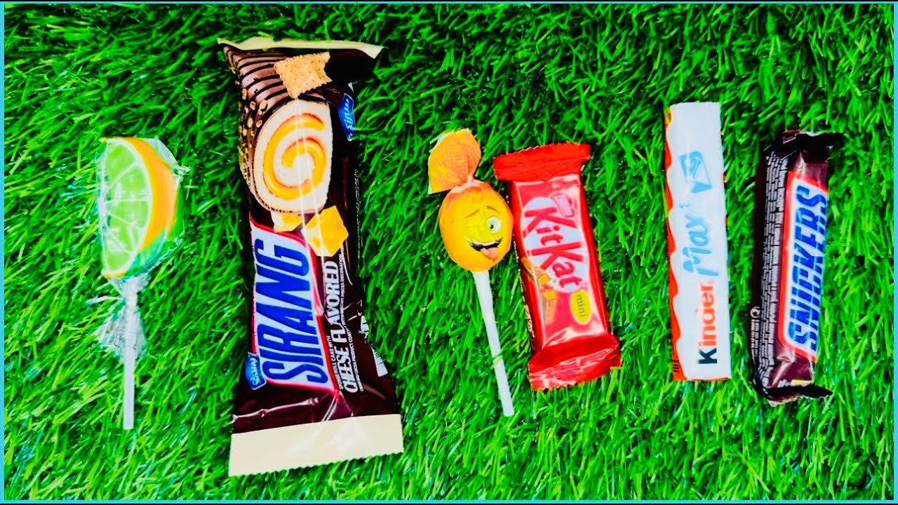 “Unboxing 5 Satisfying Candies — Chocolate & Lollipop Surprise”#candies#chocolate