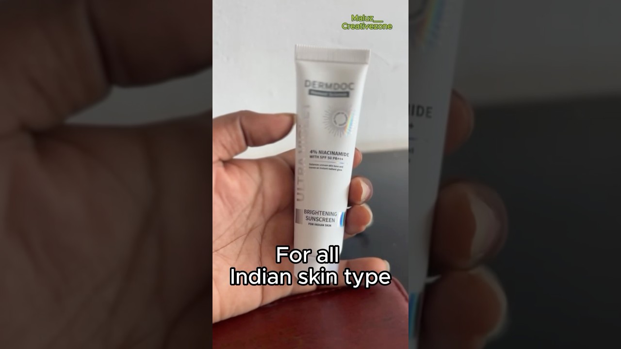 Let&rsquo;s review Dermdoc brightening  sunscreen with SPF 50+PA+++#dermdoc #review #sunscreen#shortvideo