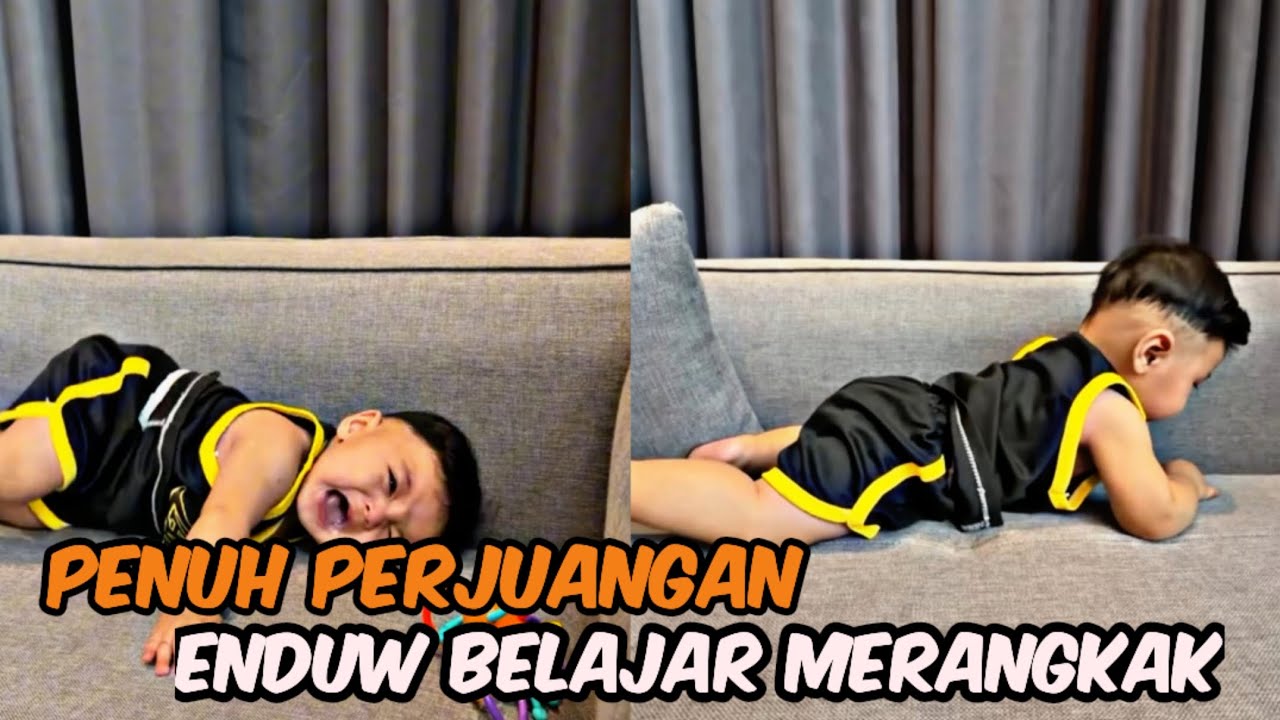 PENUH EMOSI‼️ENDUW MAKSA PENGEN BELAJAR MERANGKAK 