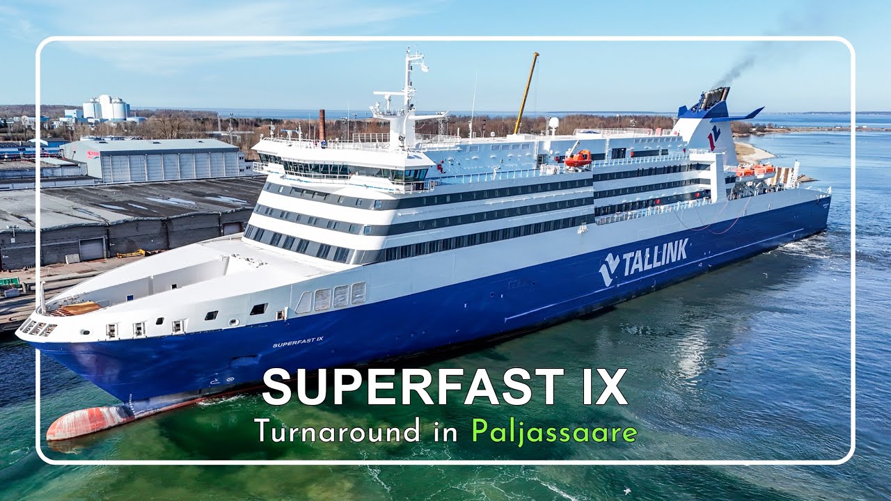 Tallink Superfast IX Turnaround in Paljassaare | Drone