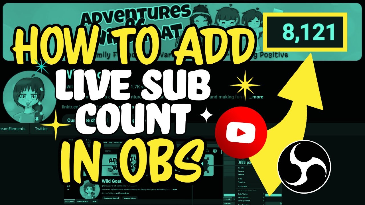 How to add Live Subscriber Count on OBS 27 for YouTube