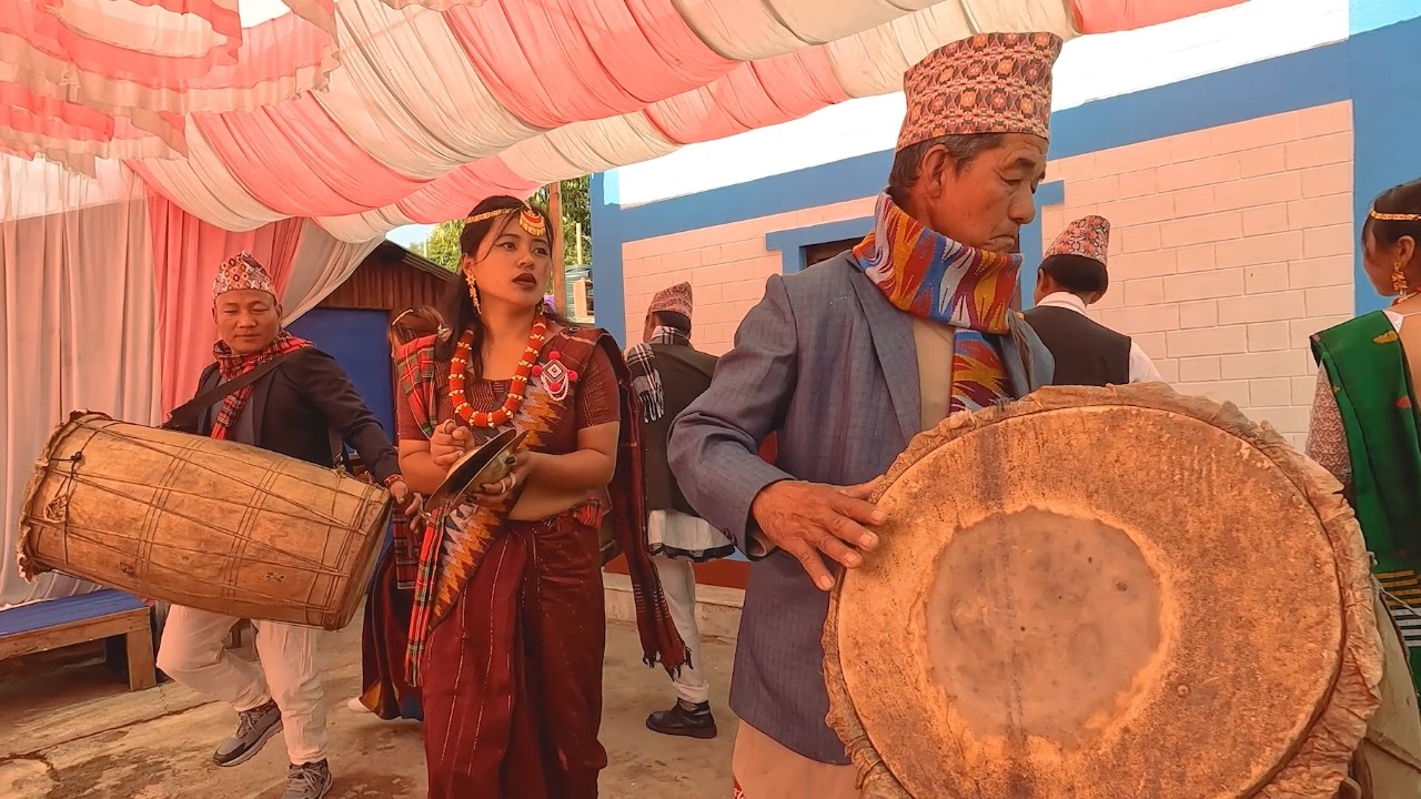 Chyabrung Dance - Ethnic Dance of the Limbu Tribe in Nepal During a Marriage Ceremony