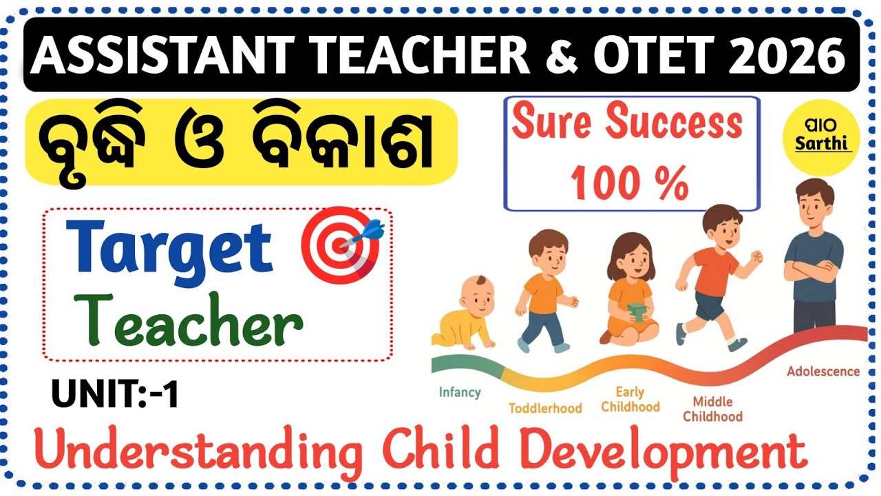 ASSISTANT TEACHER & OTET 2026 । UNDERSTANDING CHILD DEVELOPMENT 