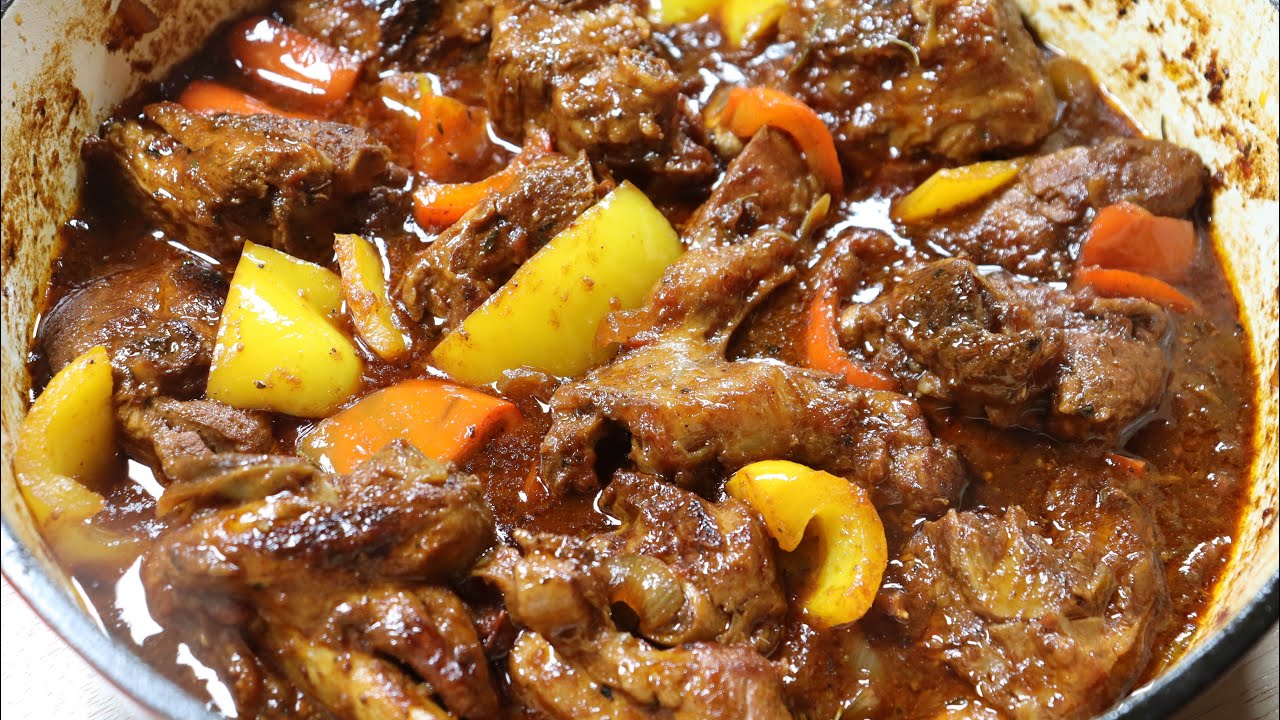 EASY LAMB WITH BELL PEPPERS RECIPE | LAMB RECIPE | LAMB STEW RECIPE
