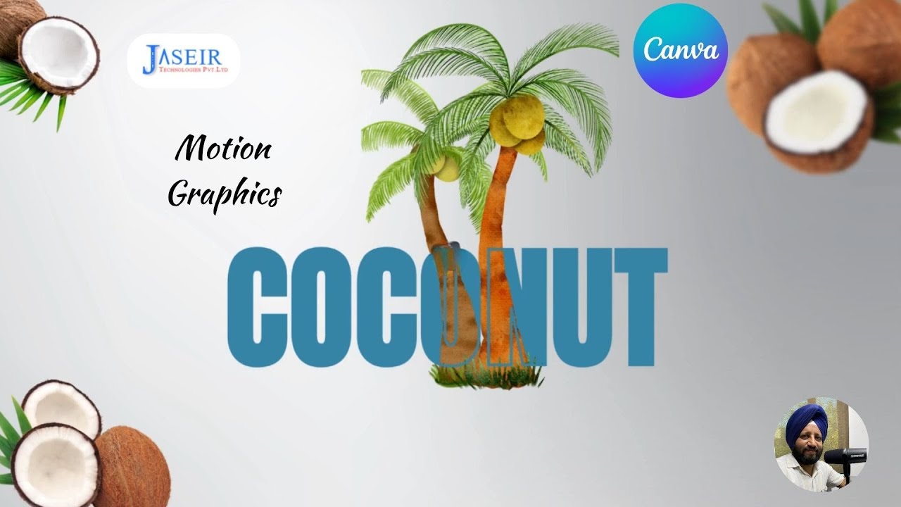 Motion Graphics Freshness Starts With Coconut Burst Magic in Canva