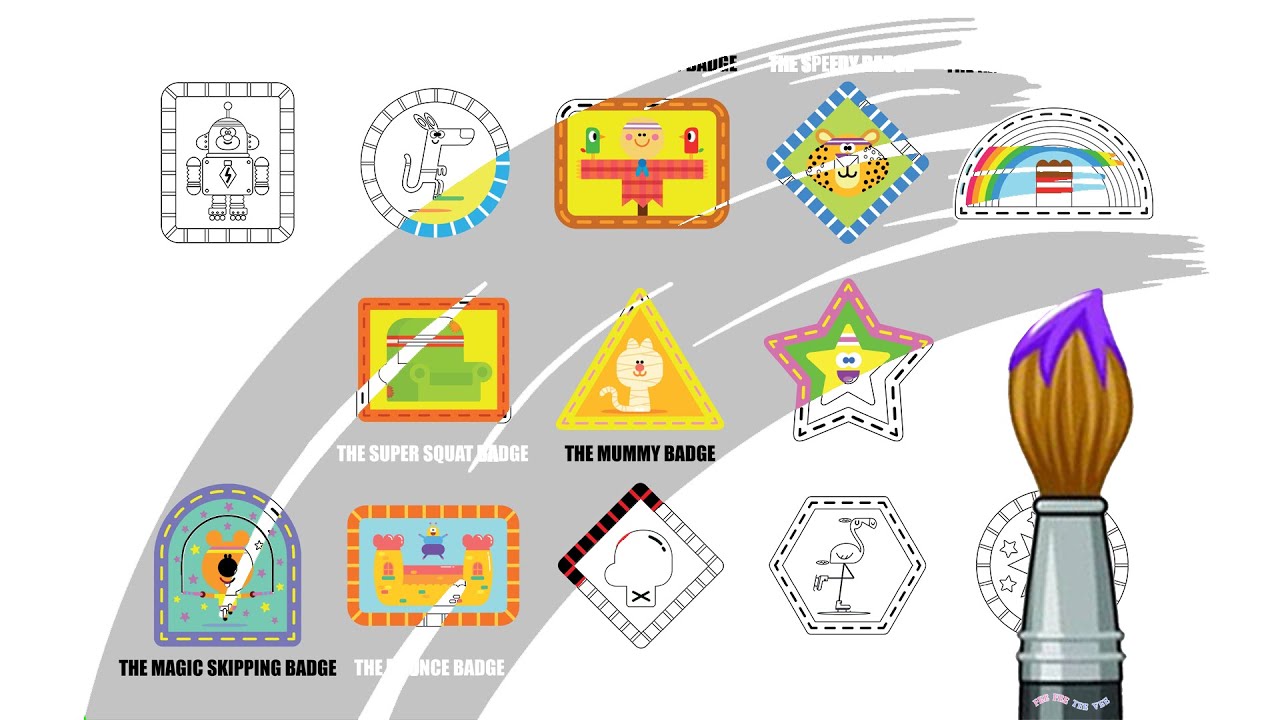 Colouring | Hey Duggee Workout Badges Collection | No Affiliation, Just Creative Fun! 🎨💪