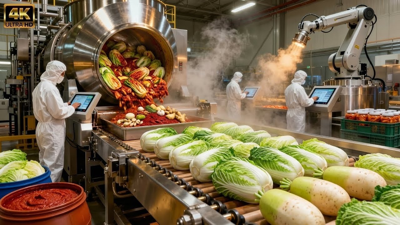 Inside a Modern Kimchi Factory, Amazing Manufacturing Process ( Full Process )