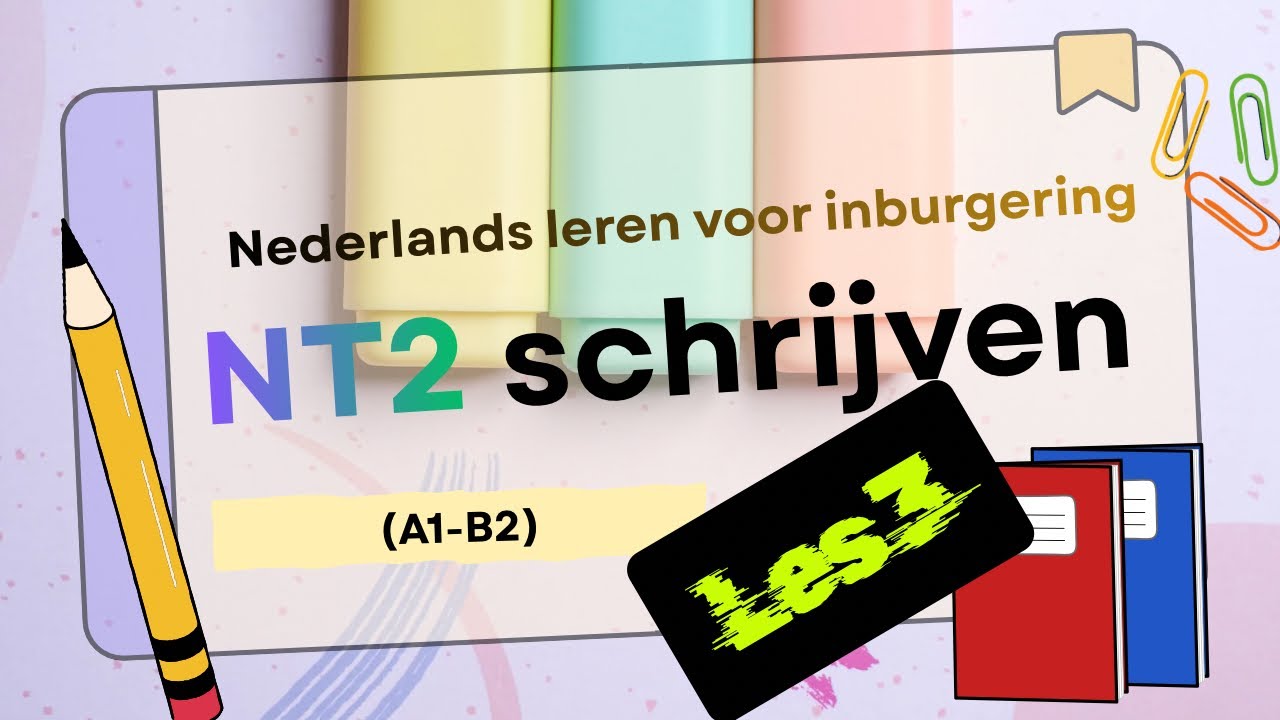 NT2 schrijven les 3: grammatica tools voor het examen ((A1–B2)– er, Perfectum & Imperfectum, om te…)