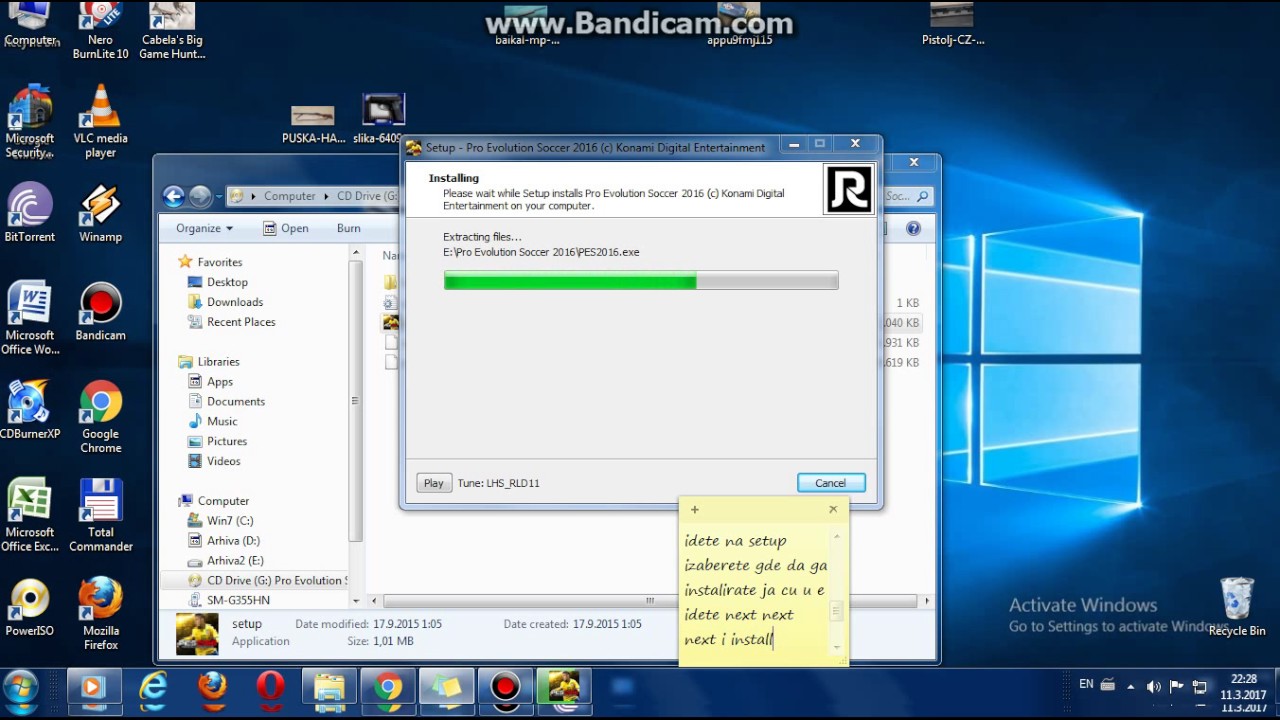 Kako skinuti i instalirati pes 2016+crack