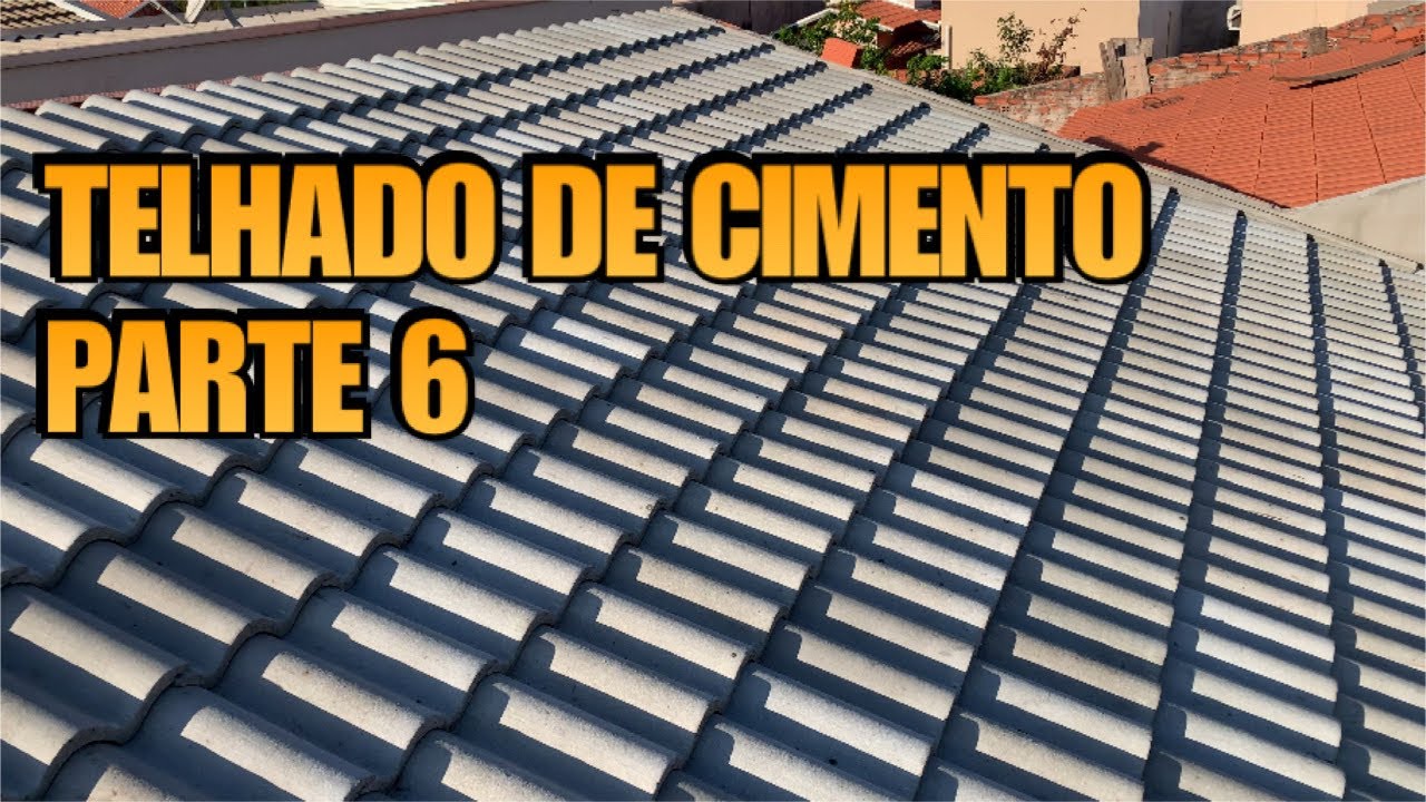 Como fazer uma cobertura de telha de cimento PARTE 6
