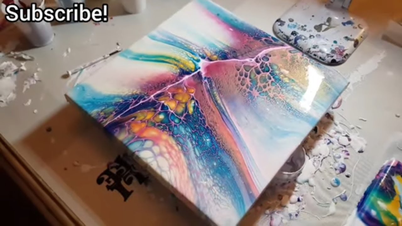 Bloom Technique 2 ways and a Swipe! Acrylic Pouring techniques