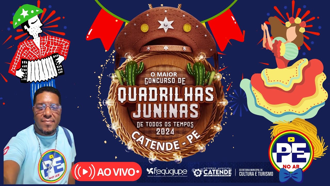 CONCURSO DE QUADRILHAS ESTILIZADAS DA CIDADE DE CATENTE 2024  AO VIVO
