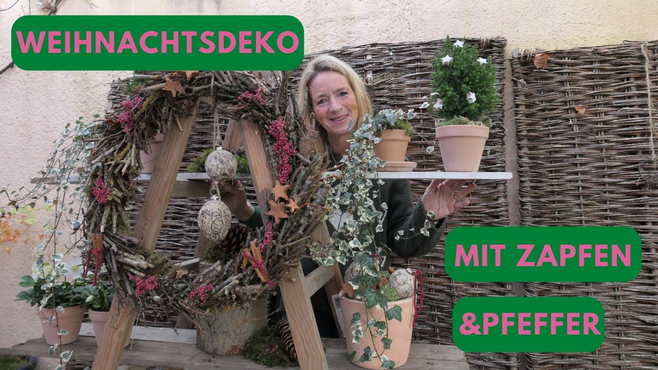 Weihnachtsdeko mit 💚& viel Natürlichkeit | Weihnachts Stimmung im Terrakotta Topf | DIY Kranz
