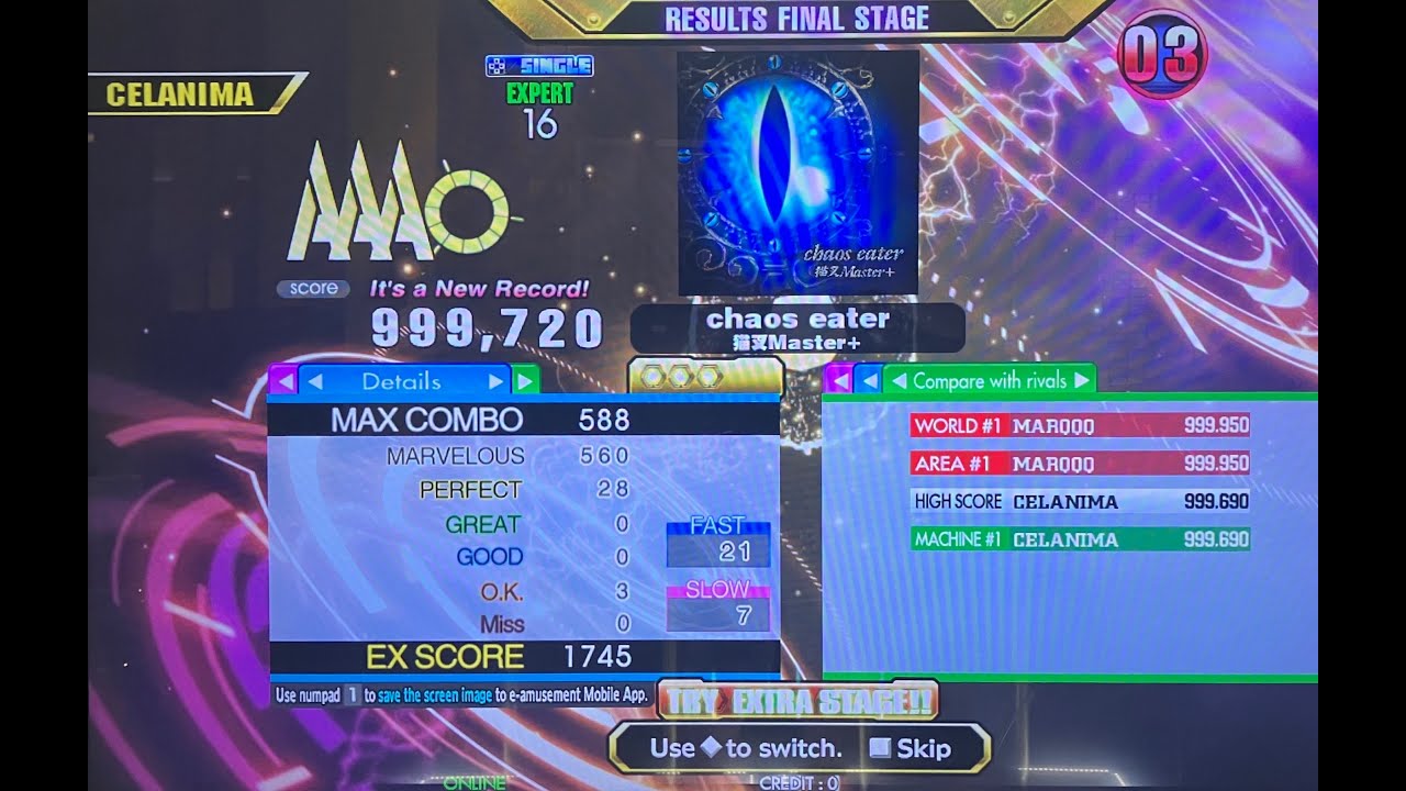 Chaos Eater (Expert Lv. 16) PFC 999,720 (28p) [DDR]