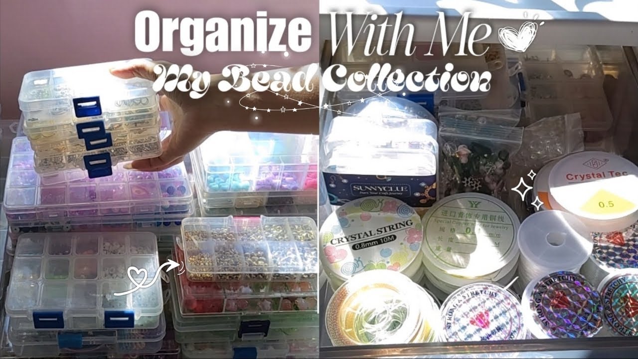 Pack Orders With Me + Organizing My Bead Collections🎀✨ | New Bead Drawer Organizer 2025💫