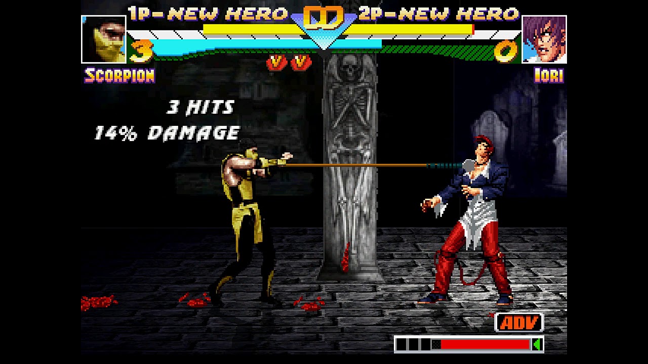 BTW MUGEN - UMK3 Scorpion (me) vs. KoF98 Iori Yagami
