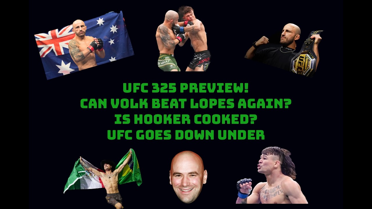 UFC 325 Preview! Can Volk do it again?