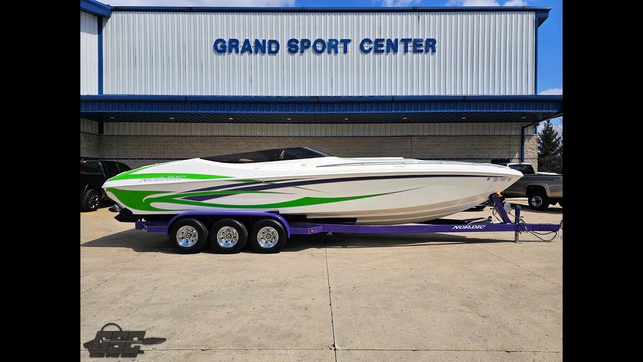 2007 Nordic Powerboats 28 Heat MCOB walkthrough.  Midcabin open bow with 425hp and superb condition!