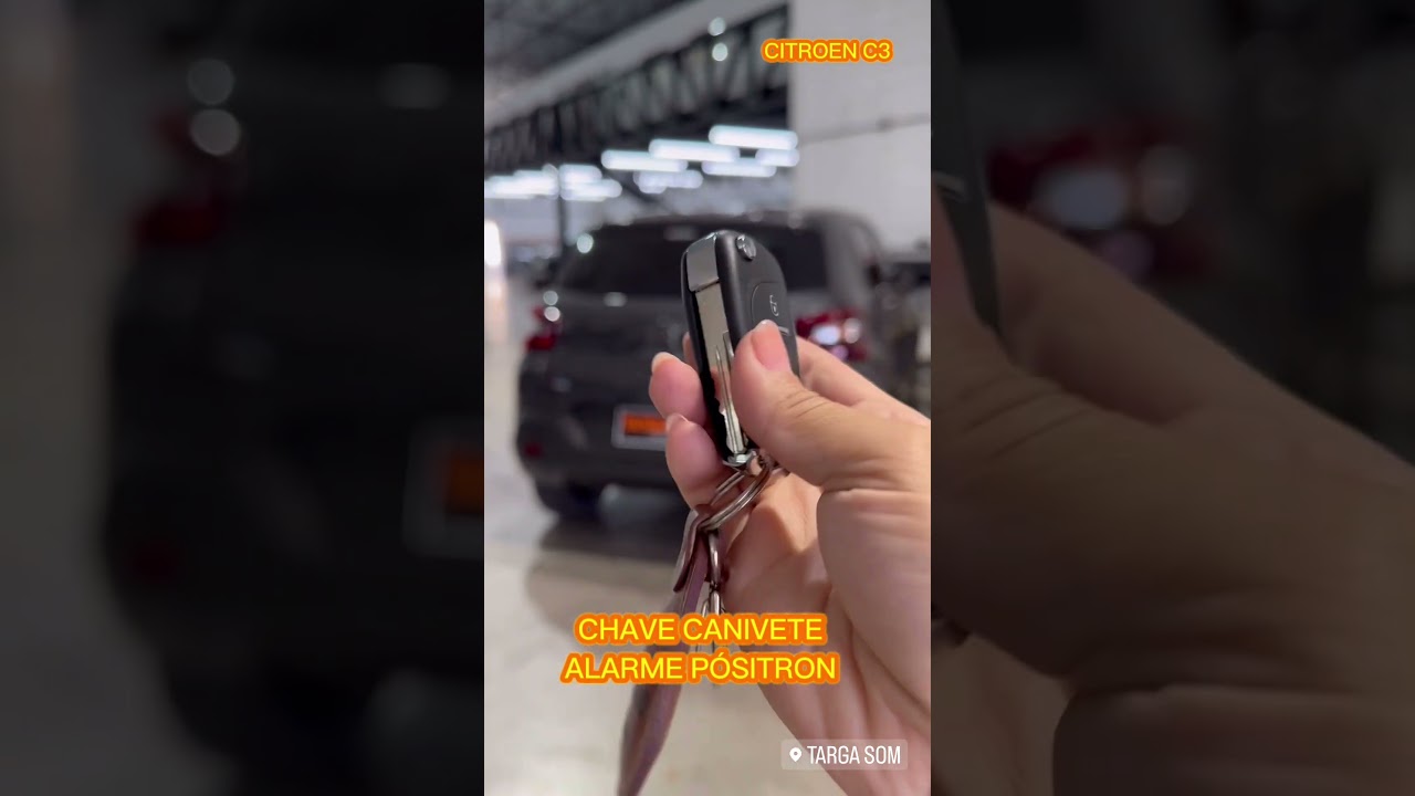 CITROEN C3 - ALARME POSITRON COM CHAVE  CANIVETE #citroen #citroenc3 #targasom #rioclarosp