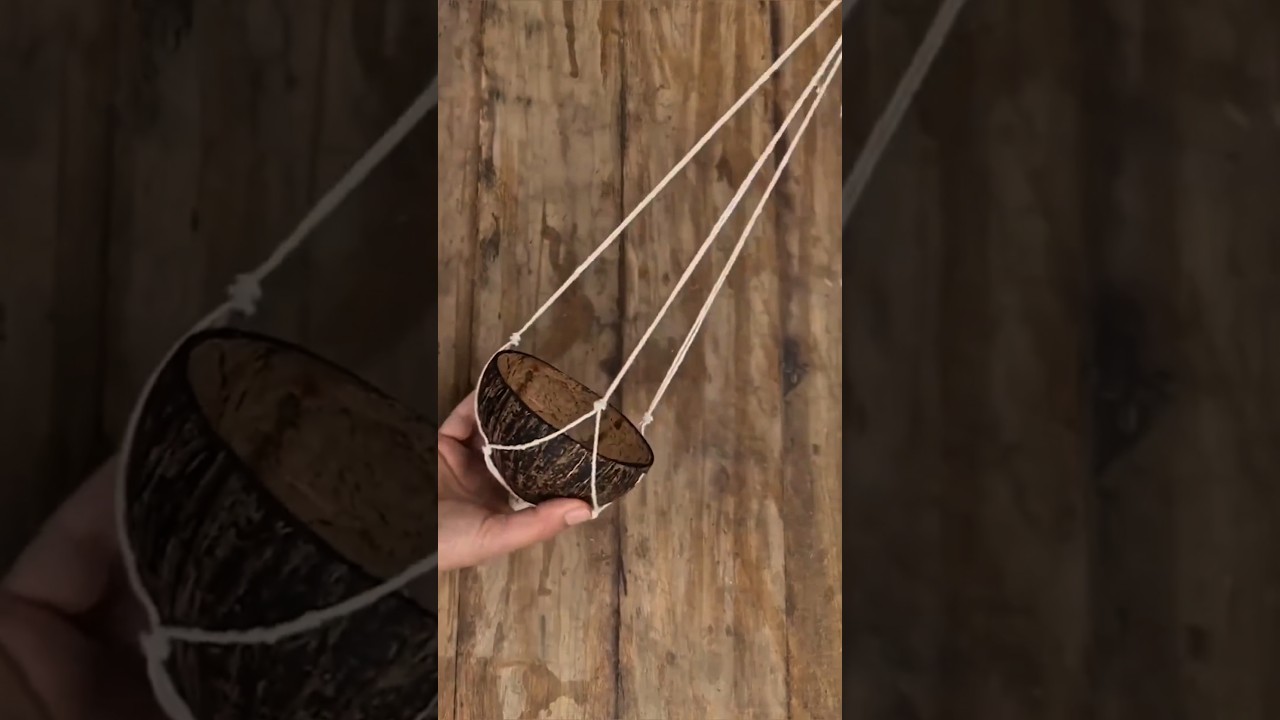 Como Fazer um Suporte R&uacute;stico para Vasos com Barbante &ndash; Ideia F&aacute;cil e Bonita! 🌿