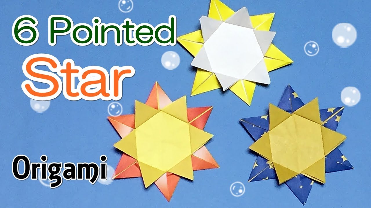 Origami 6-Pointed Star - Easy to follow instructions | How to Make a Paper Hexagram with 1 Paper